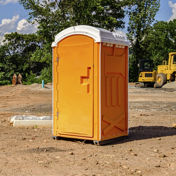 how often are the portable restrooms cleaned and serviced during a rental period in Williston Park